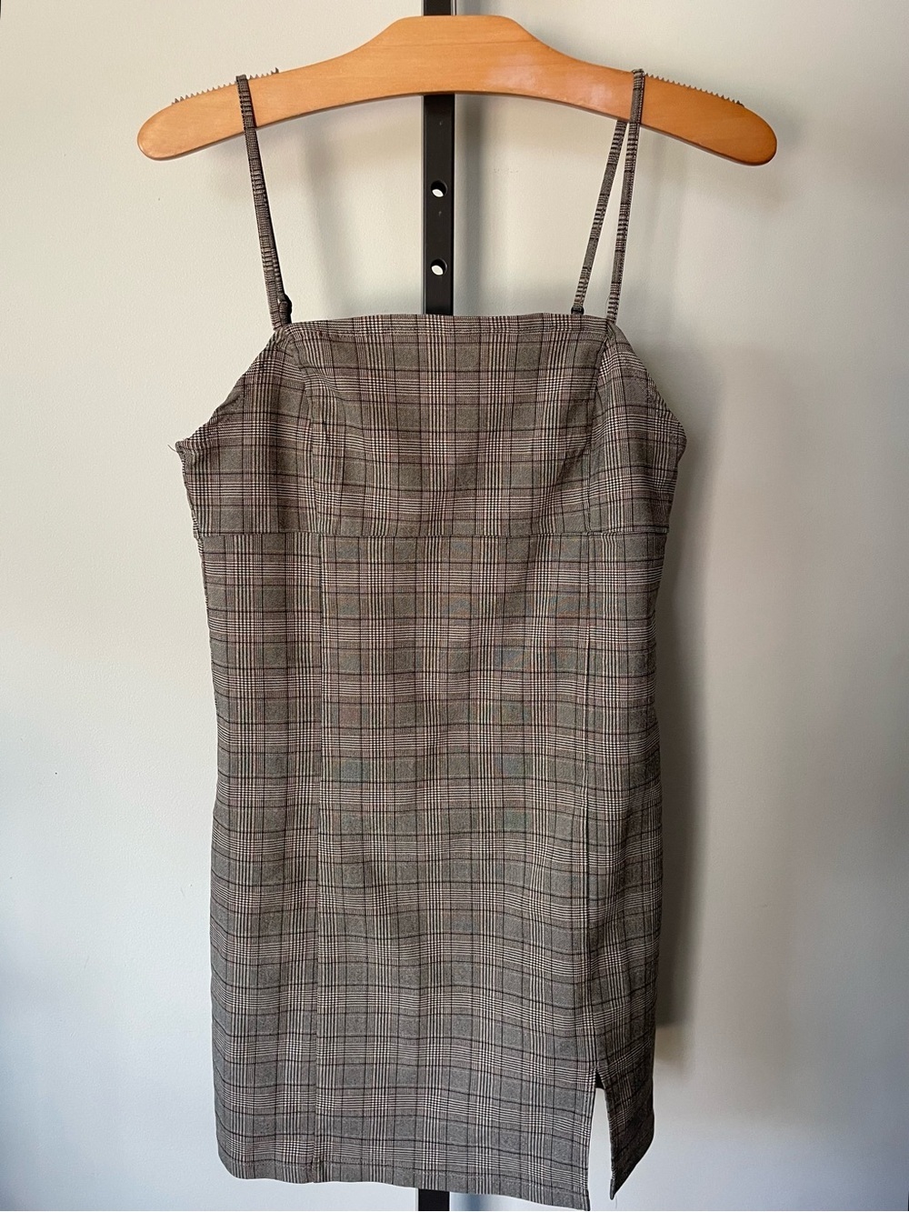 Garage Check Print Cami Mini Dress 90s Grunge Clueless Academia Plaid Medium
